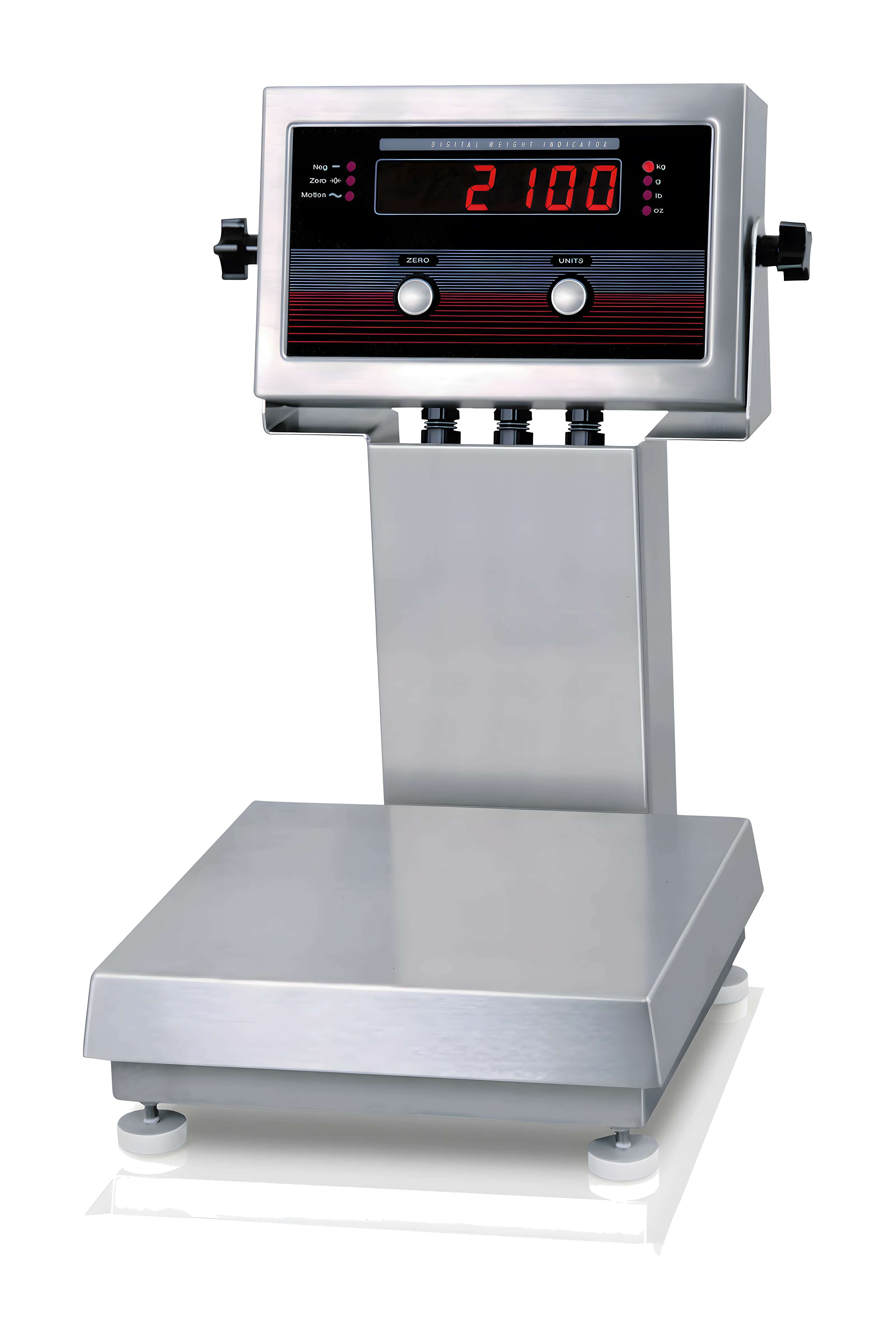 Rice Lake stainless bench scale with column-mounted indicator