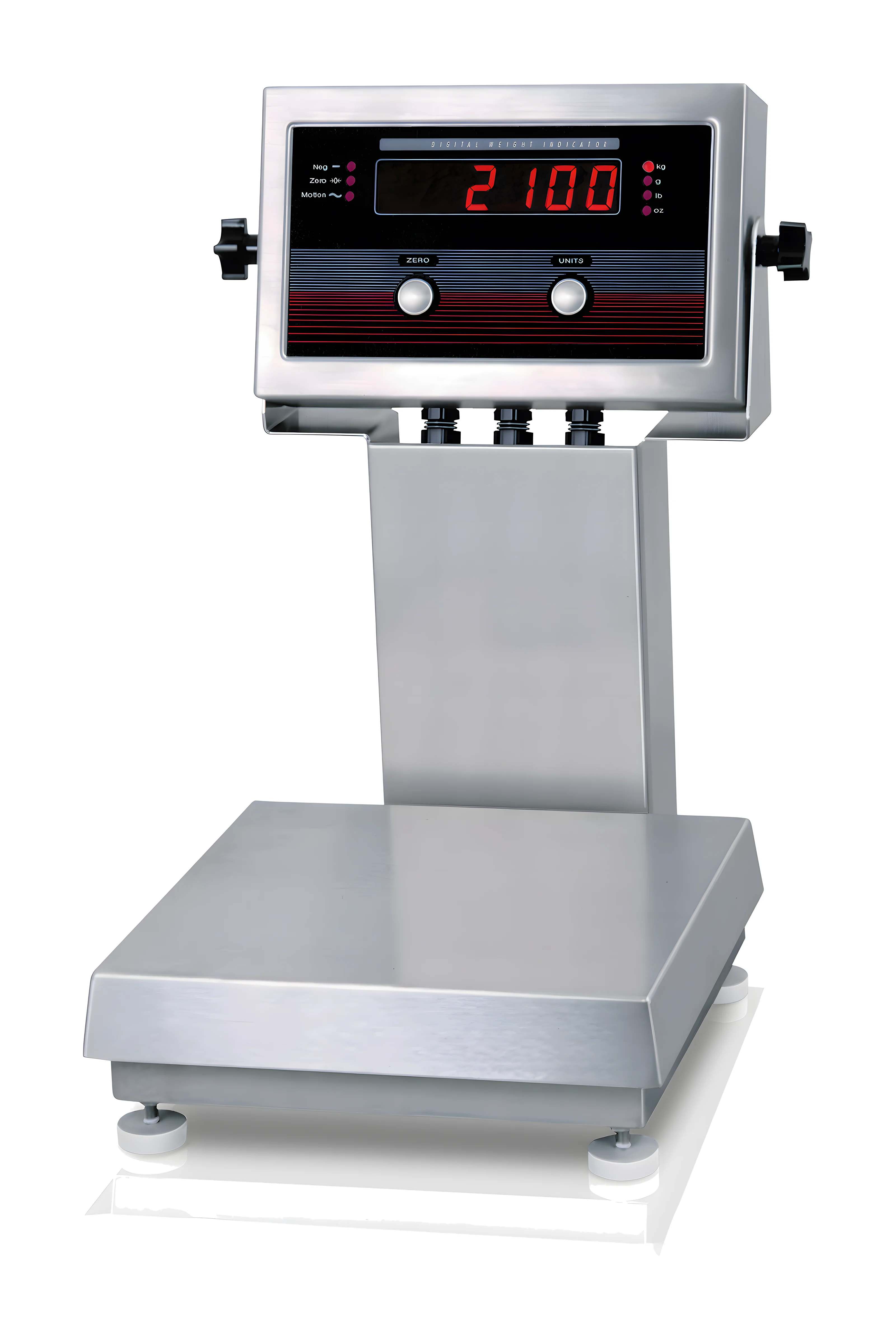 Rice Lake stainless bench scale with column-mounted indicator