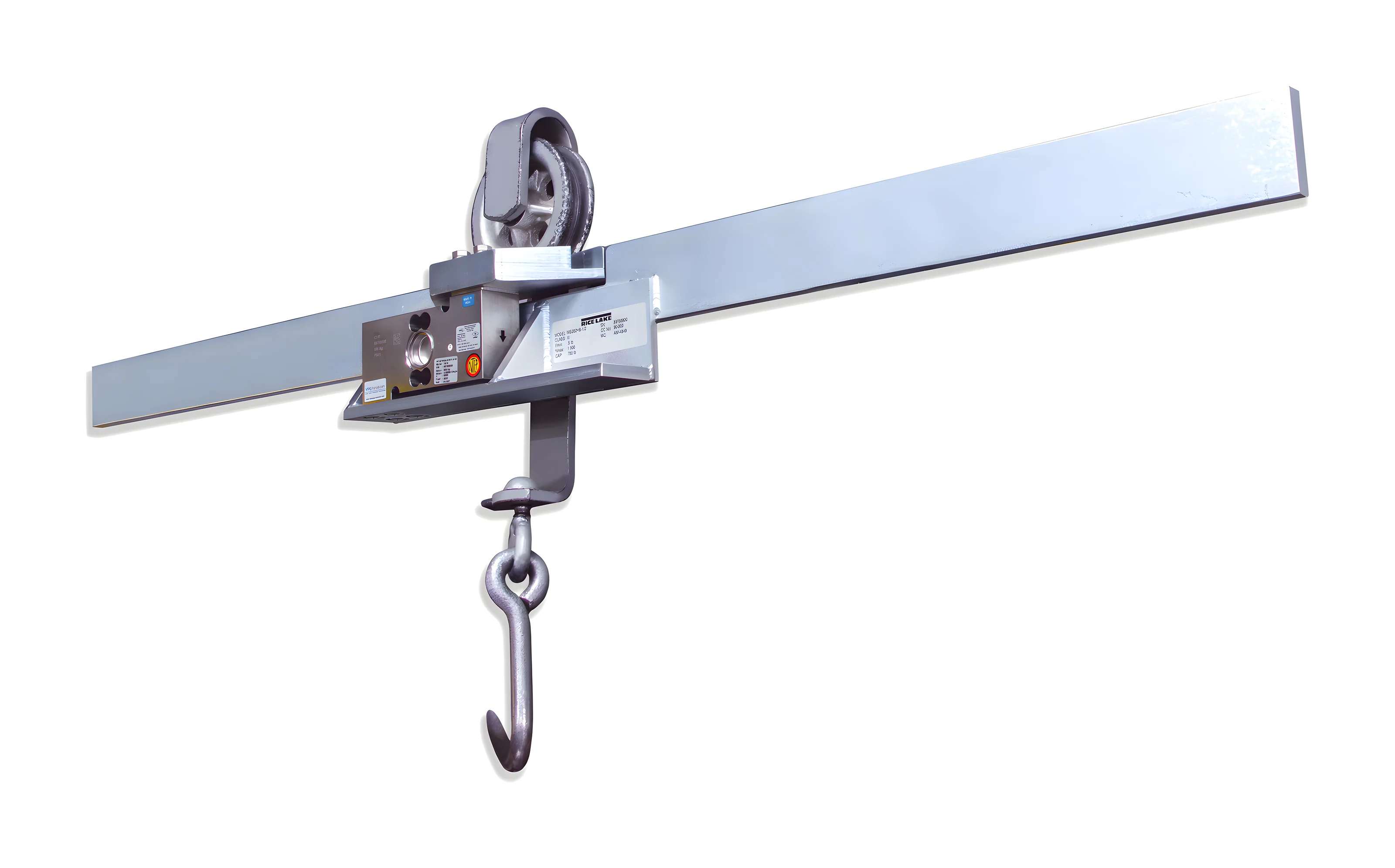 Rice Lake overhead monorail (meat rail) scale with trolley hook